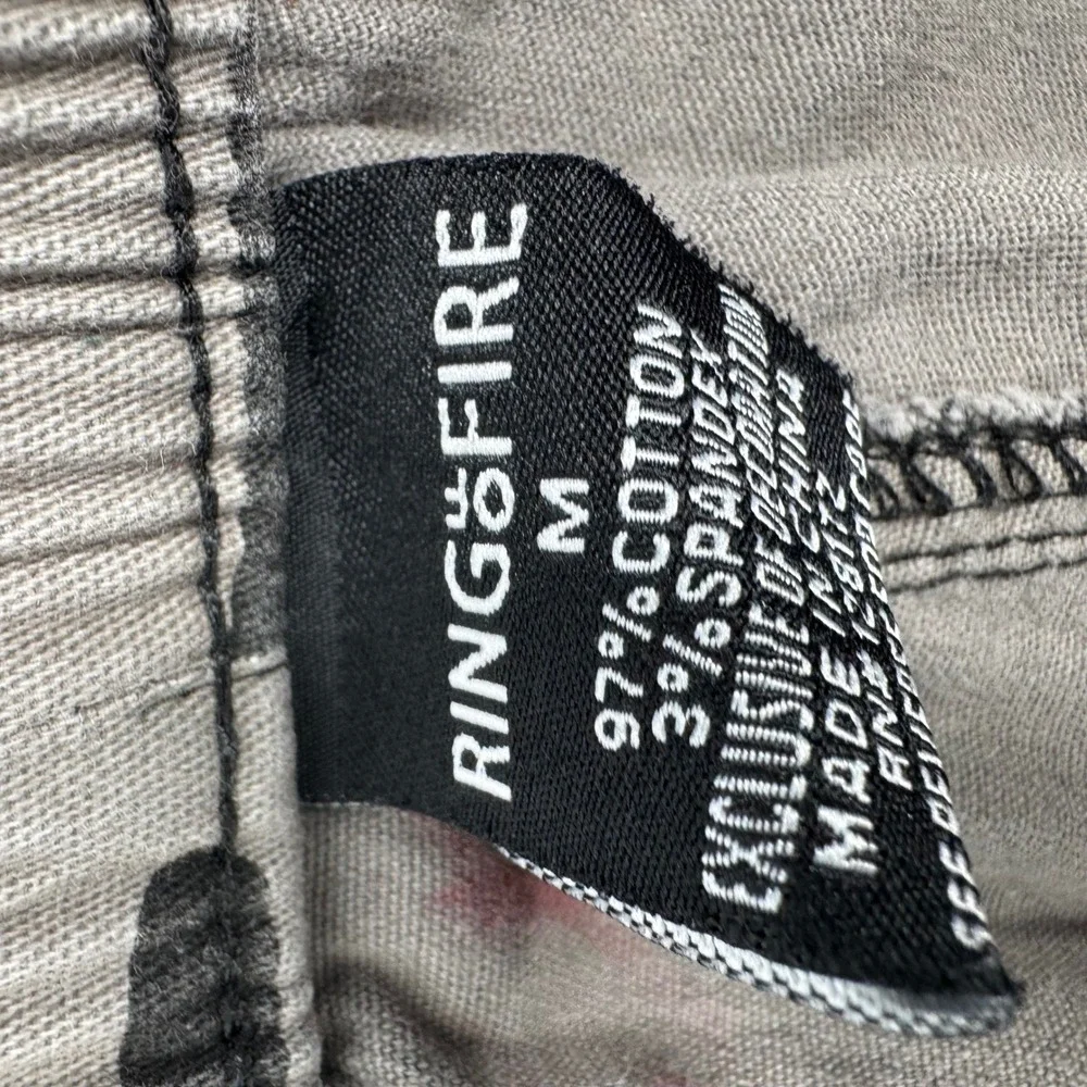 RING OF FIRE Gray‎ Camouflage Joggers Pants Women's Medium Casual Streetwear